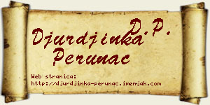 Đurđinka Perunac vizit kartica